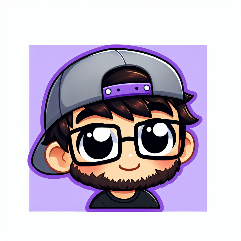 Cute boy with brown hair and a cap on backwards and glasses and a beard