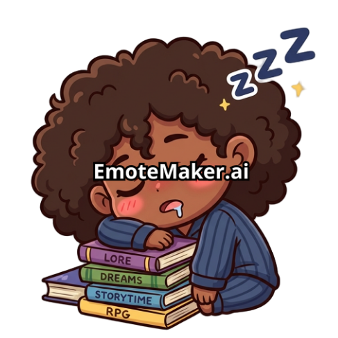 ebony girl with curly hear sleep on the books