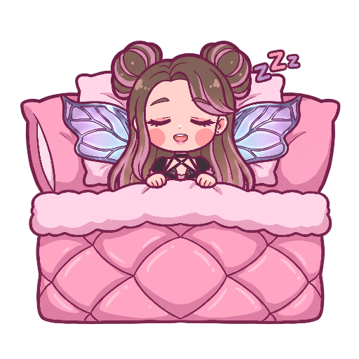 Change to emote sleeping tucked in a pink bed