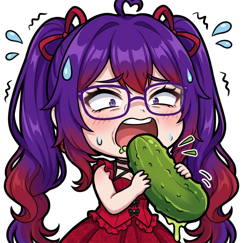 this character eating a green pickle