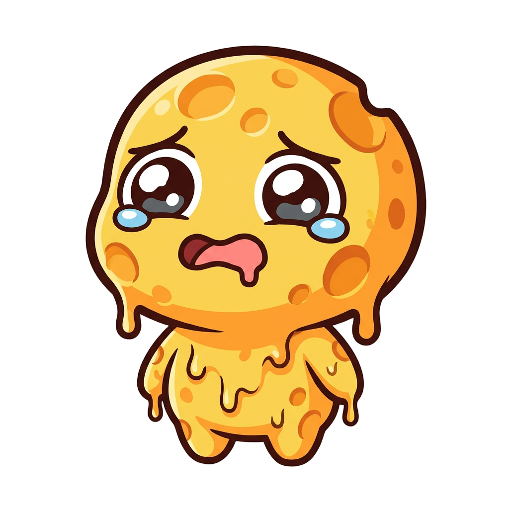 chibi man made out of cheese