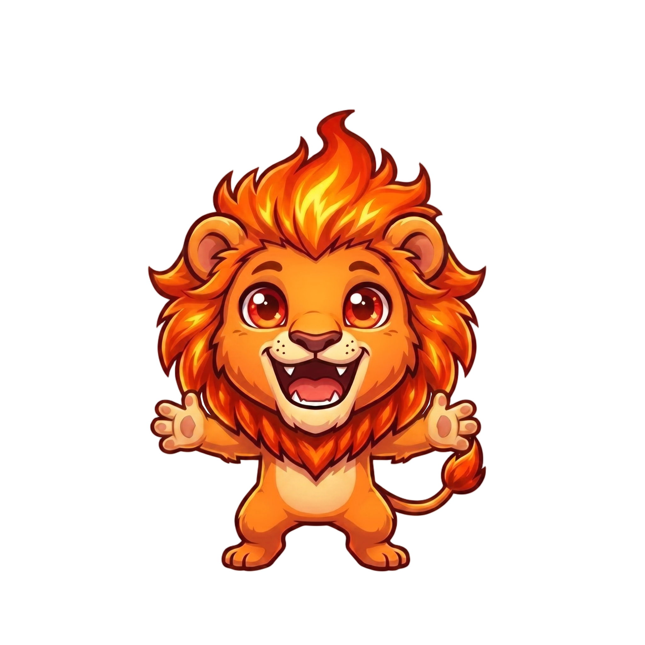 remove the fire behind the lion