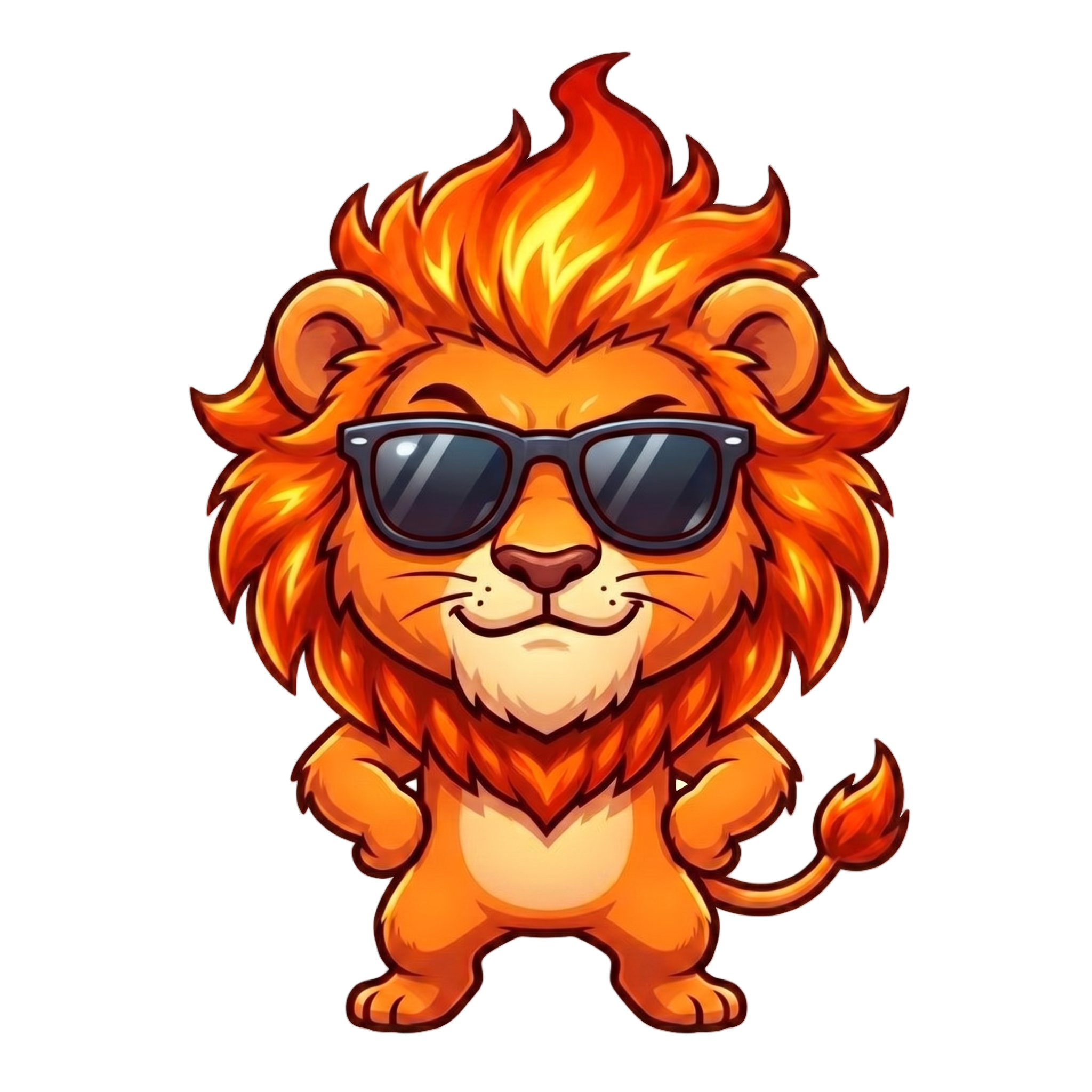 remove the fire behind the lion