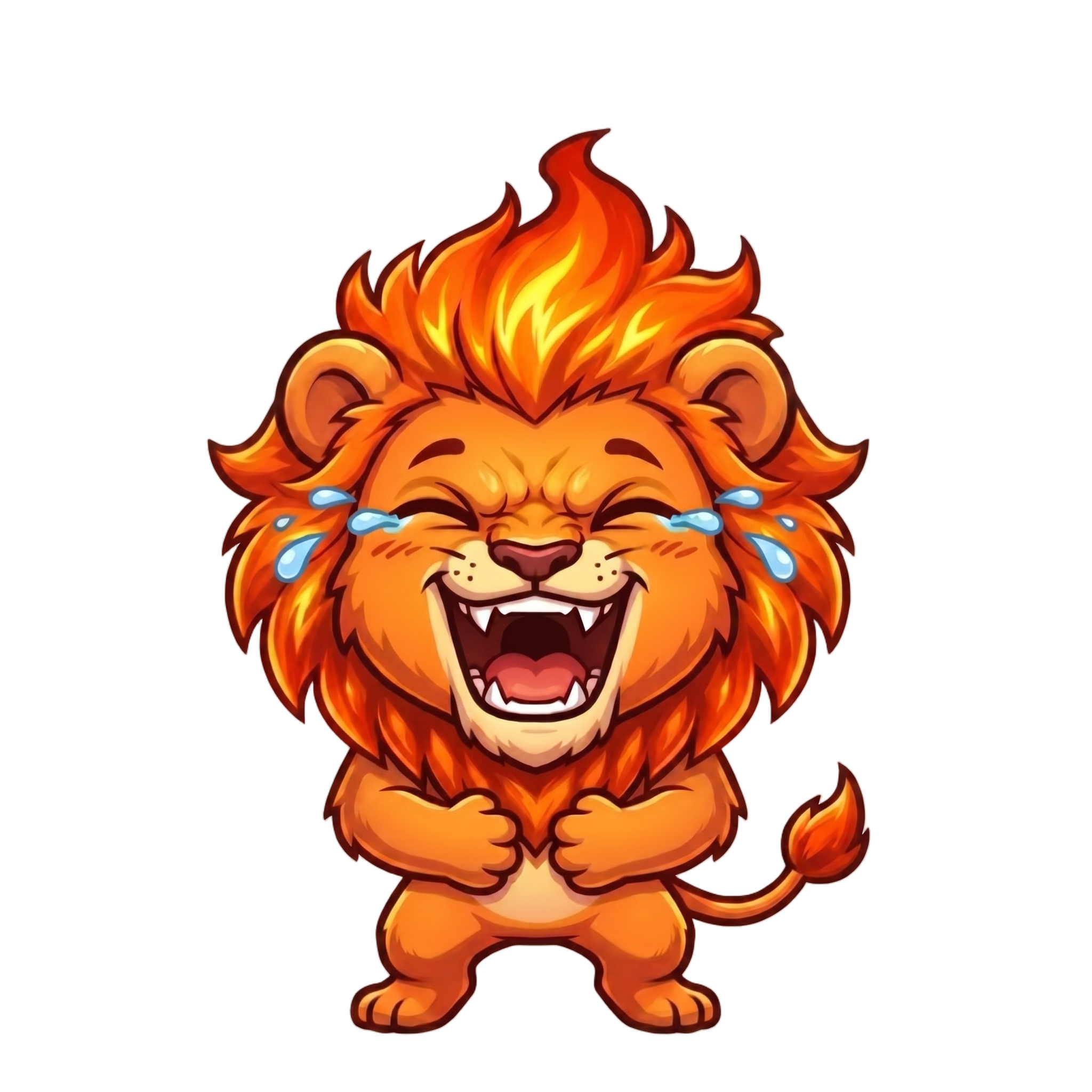 remove the fire behind the lion