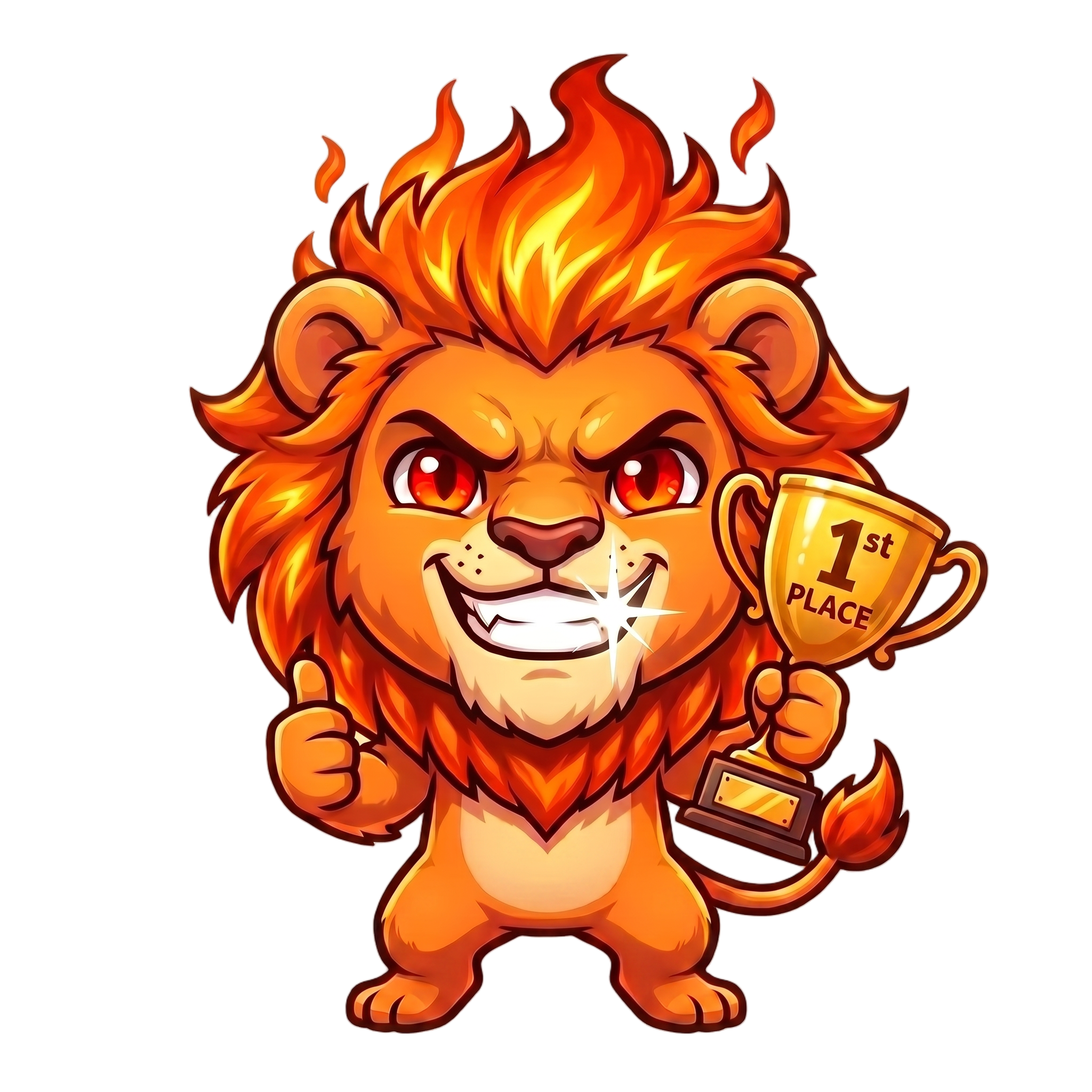 remove the fire behind the lion