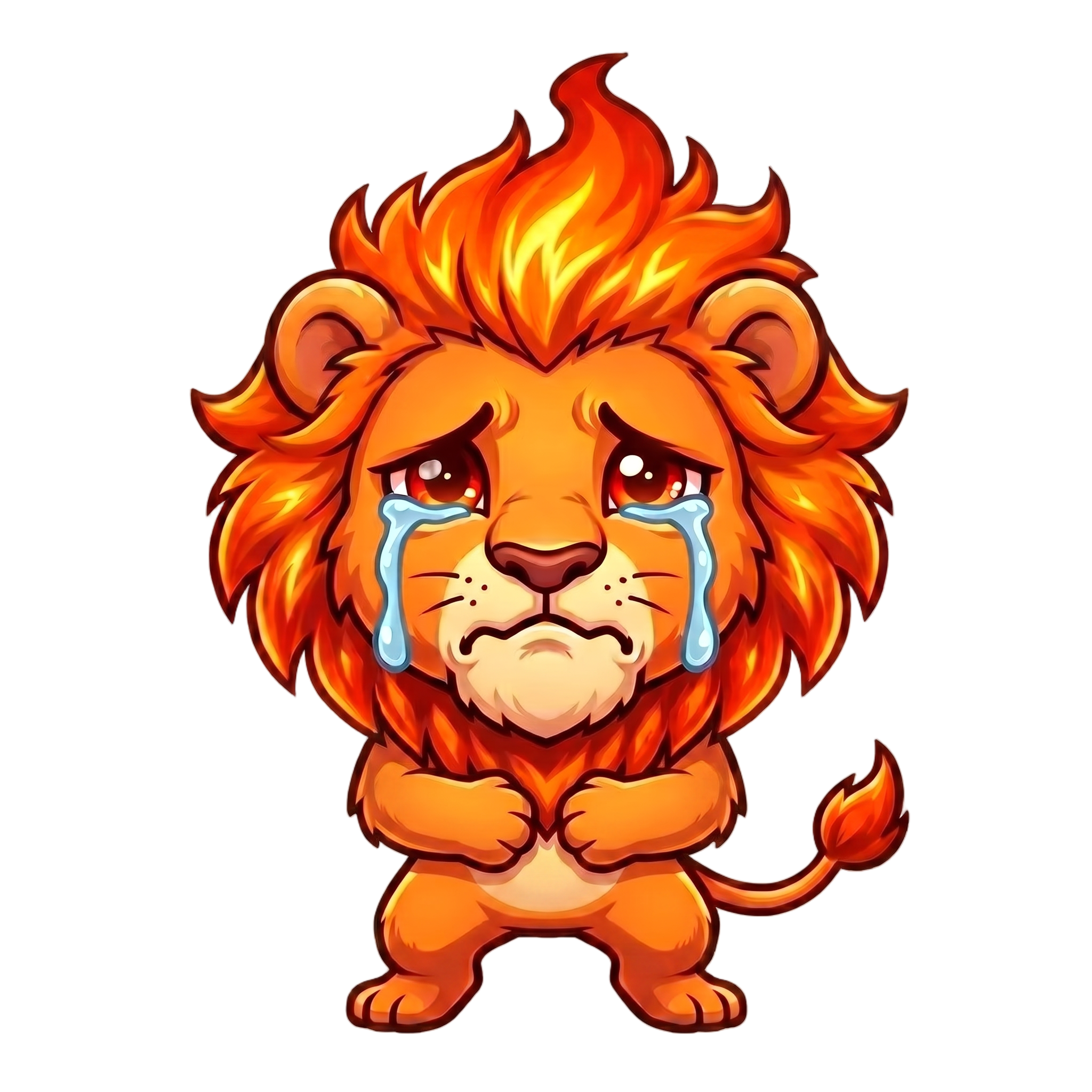 remove the fire behind the lion