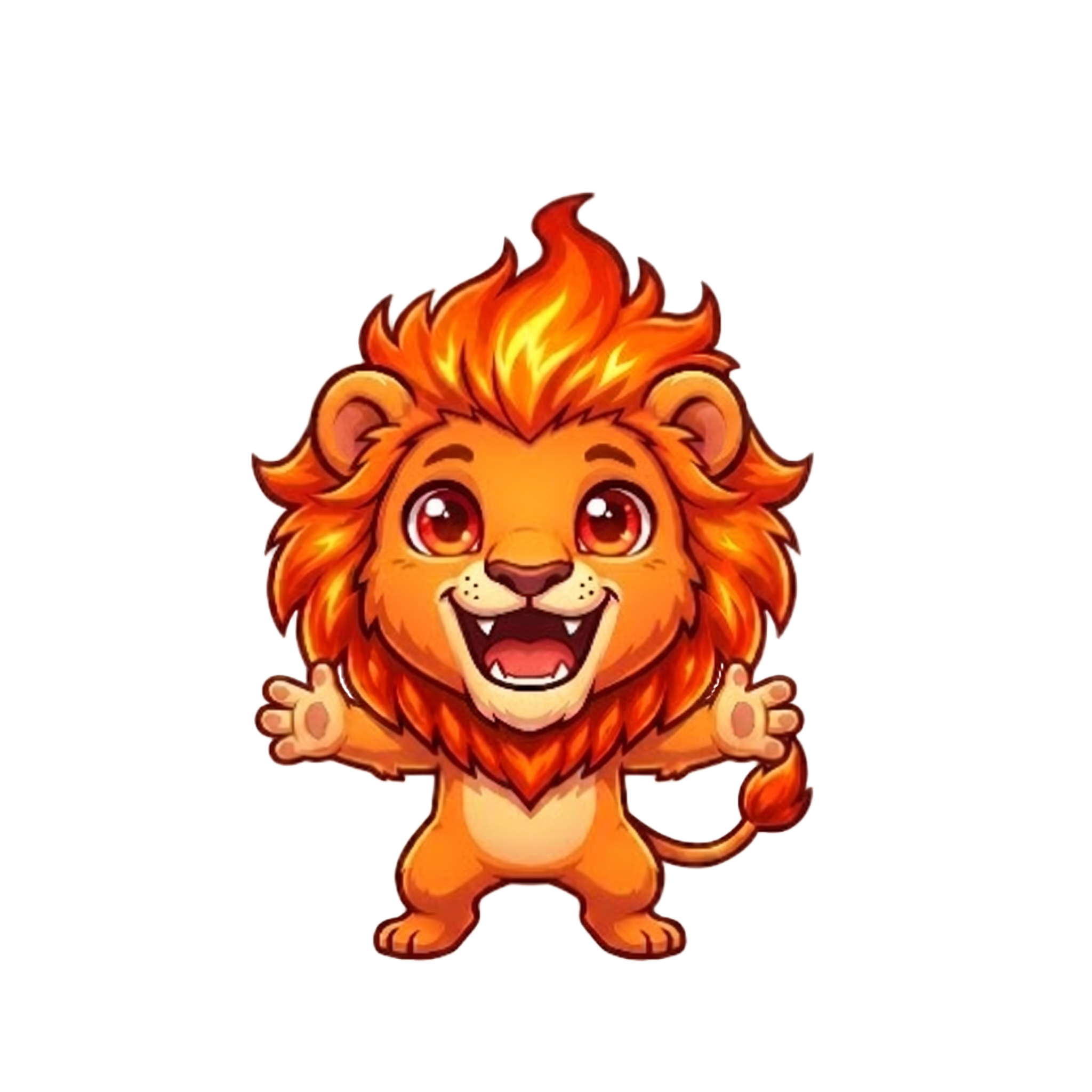 remove the fire behind the lion