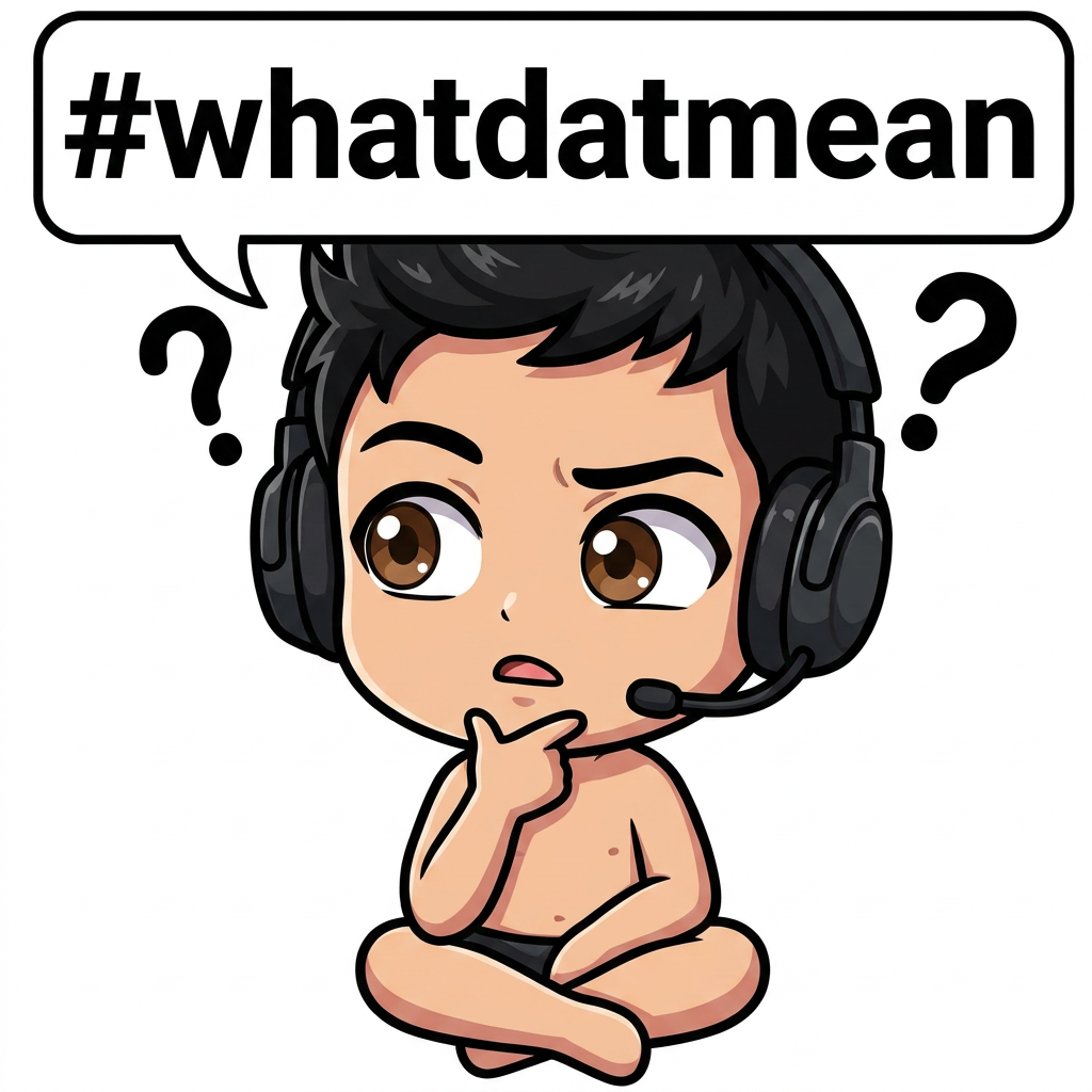 sitting saying #whatdatmean