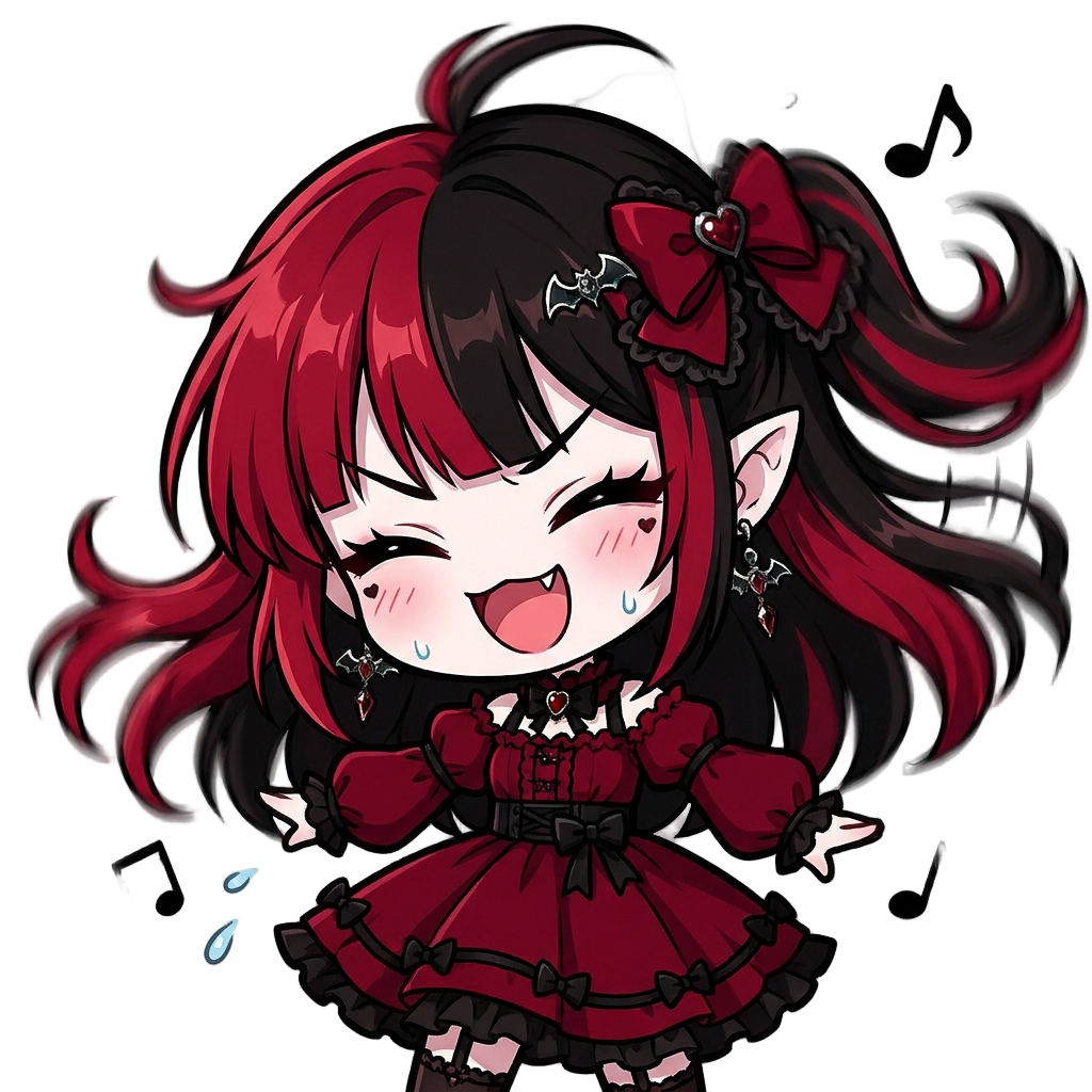 Keep the exact look of the girl, but make it a head banging jam emote