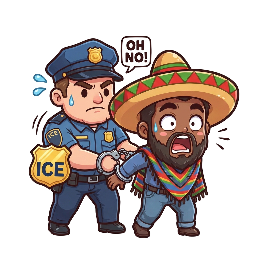 getting arrested by an Ice agent