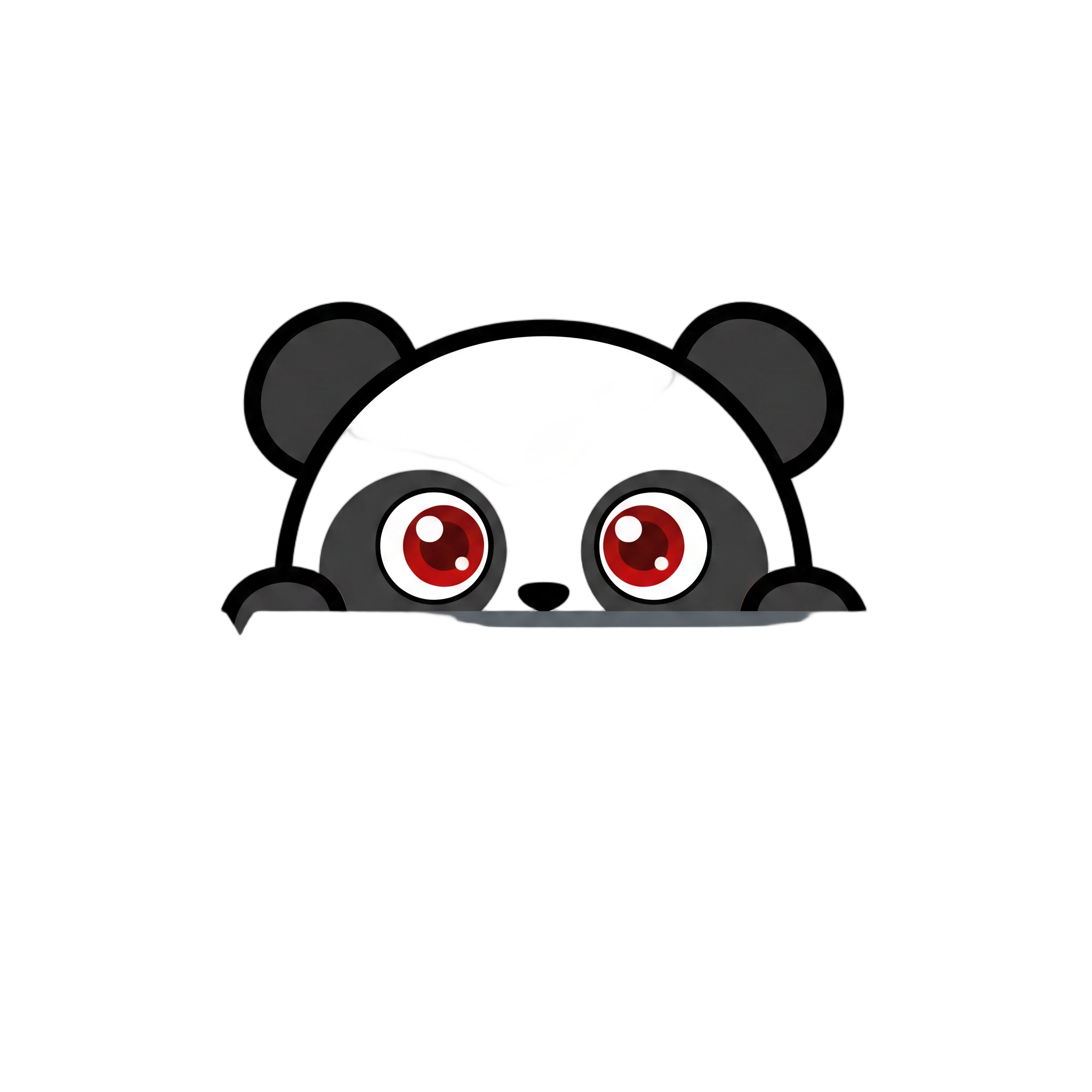 Change this emote to lurking and peeking from behind a wall or object with only eyes and top of head visible, with big curious watching eyes. Keep the exact same character design, outfit, colors, and art style.
