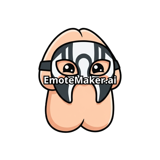 Cartoon peen emote with vessel mask on