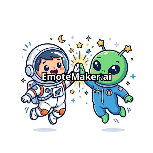 cute space themed high five