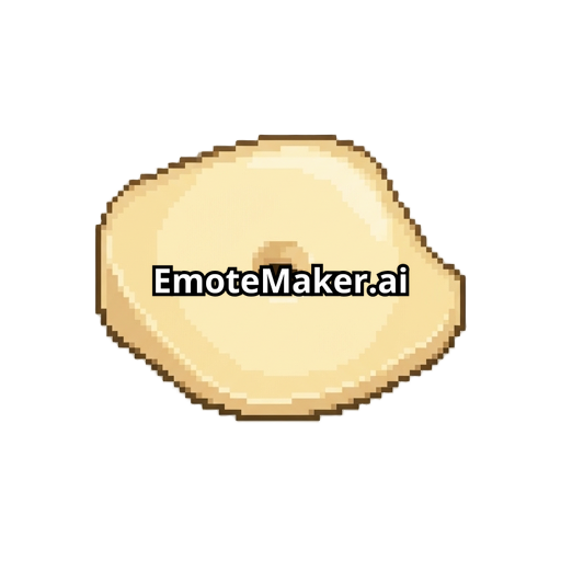 A close-up, pixel art icon of a pale yellow slice of young cheese. A single small, distinct, dark hole in the center. The edges are soft and smooth. Twitch subscriber badge, clean pixel art, high detail, sharpness, isolated on transparent background. --sref 2295094873 --ar 1:1