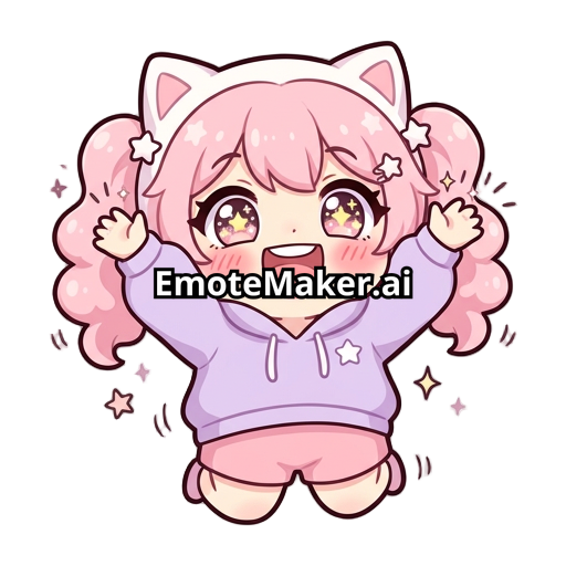 a cute anime girll emote chibi