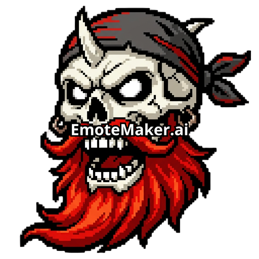 skull with a red beard