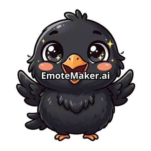 Cute little raven
