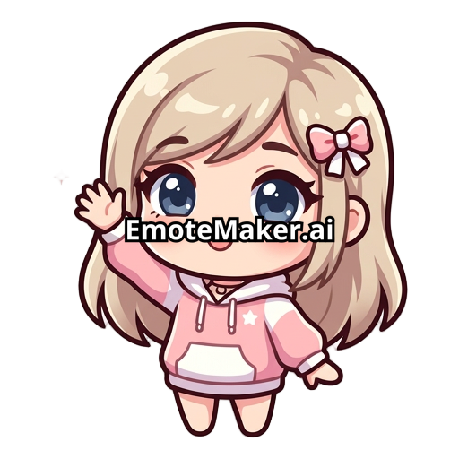 Chibi style girl with ashe blonde hair wi