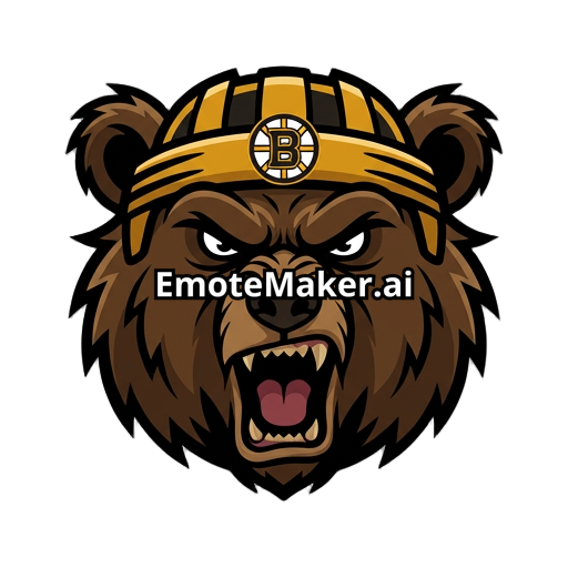 I want a Boston bruins cartoon bear head make it angry