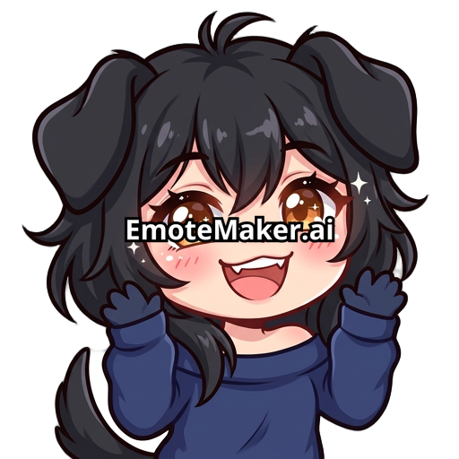 Cute puppy girl with black messy hair wearing a long sleeve off shoulder navy blue top