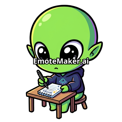 An alien taking notes