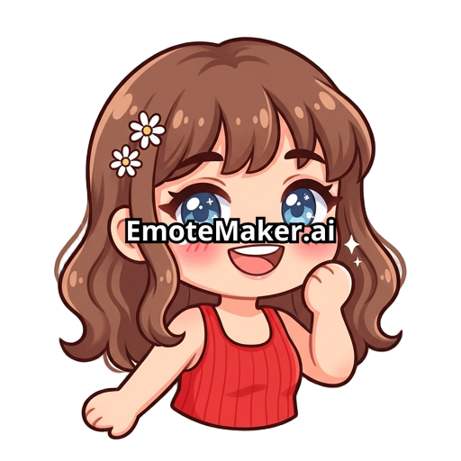 I want a cute girl in a red tank top with brown hair and blue eyes smiling.