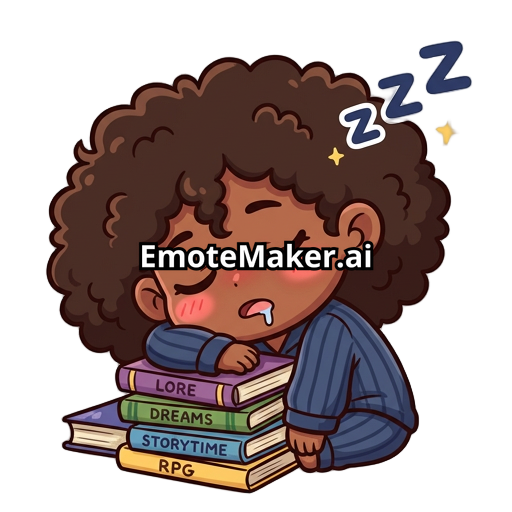 ebony girl with curly hear sleep on the books