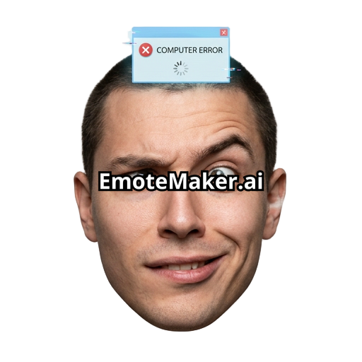 I can do a more realistic version instead of a cartoon.  **Prompt:**   Create a realistic emote based on the uploaded photo. Keep the persons real facial features recognizable while exaggerating the expression for humor. Give them a confused brain malfunction look with slightly crossed eyes, one raised eyebrow, a goofy half-smile, and a subtle puff of smoke from one ear. Add a small floating holographic computer error window and loading icon above the head, as if their brain has crashed. Pre