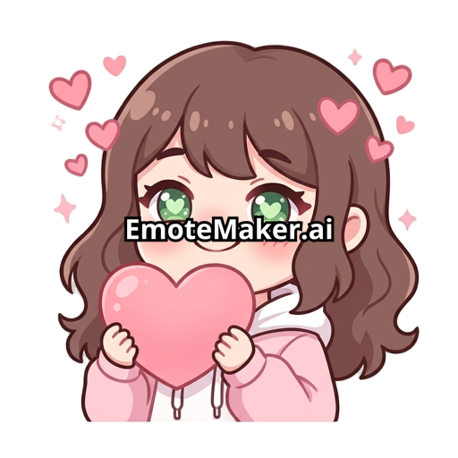 Cute girl with brown hair and green eyes, holding a heart in her hands