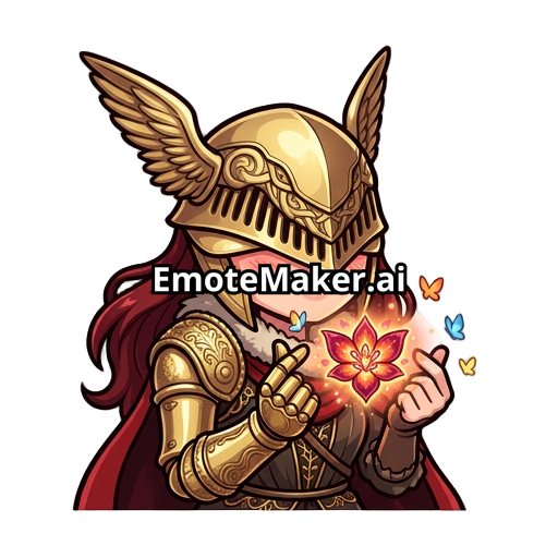 Malenia doing a classic anime finger-heart or holding a giant glowing heart, but the twist is the heart is styled like a brilliant, blooming Scarlet Aeonia flower with little butterflies around it.