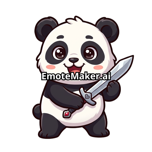 cute panda with sword