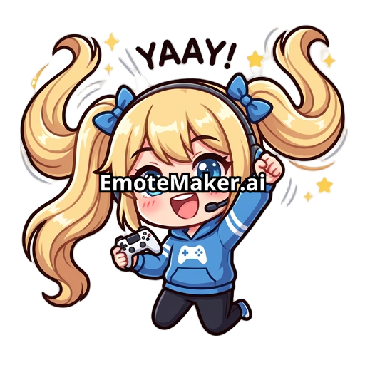 long blonde hair, blue eyes, cute, gamer