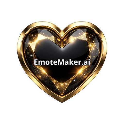 Ultra premium Discord reaction emote, centered glossy 3D heart, transparent background, luxurious black and polished gold chrome finish, gemstone quality, highly reflective, metallic gold edges, soft golden glow, sparkling highlights, cinematic lighting, clean icon, symmetrical, bold silhouette, high contrast, premium esports branding style, ultra detailed, octane render, 8k, no text, no watermark, no border, isolated PNG.