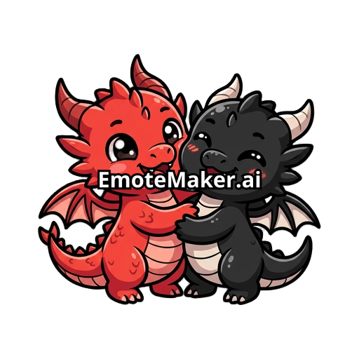 red and black chibi dragons