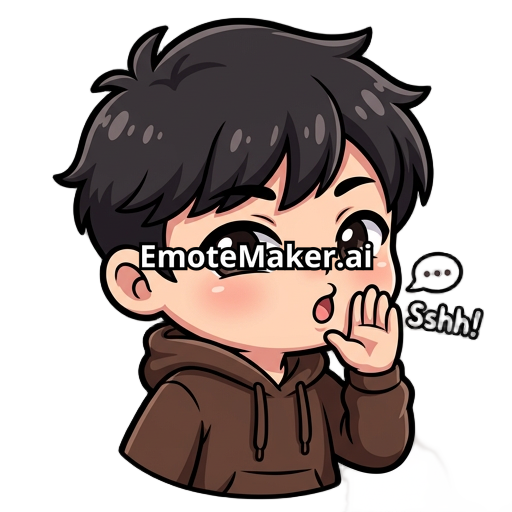 cute boy with dark hair and brown hoodie whispering