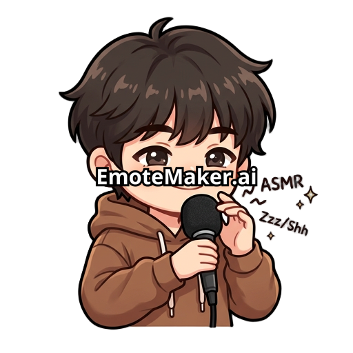 cute kpop boy with dark hair and brown hoodie doing asmr