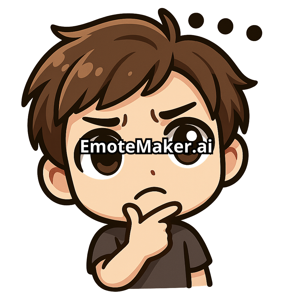 Make it into a thinking twitch animated emote with three dots above