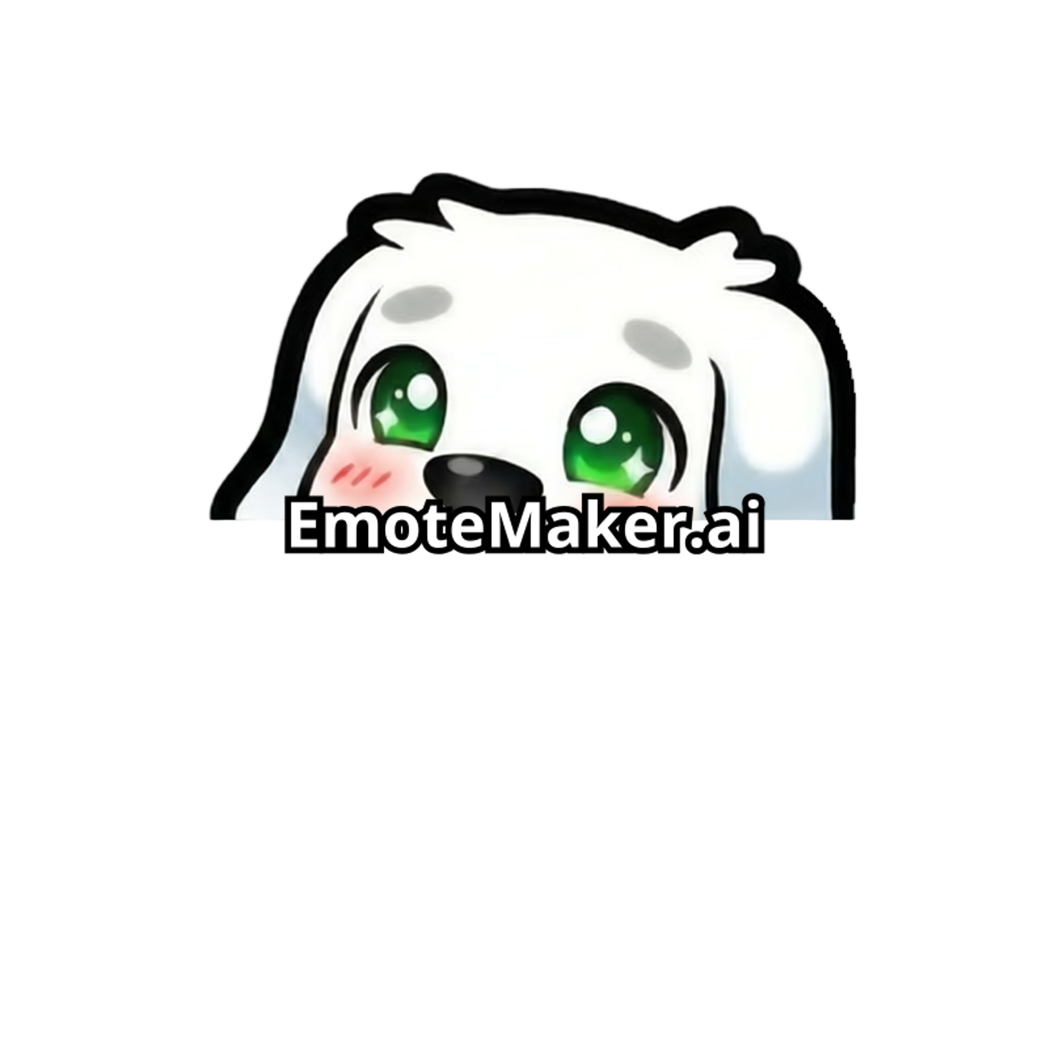 Change this emote to lurking and peeking from behind a wall or object with only eyes and top of head visible, with big curious watching eyes. Keep the exact same character design, outfit, colors, and art style.