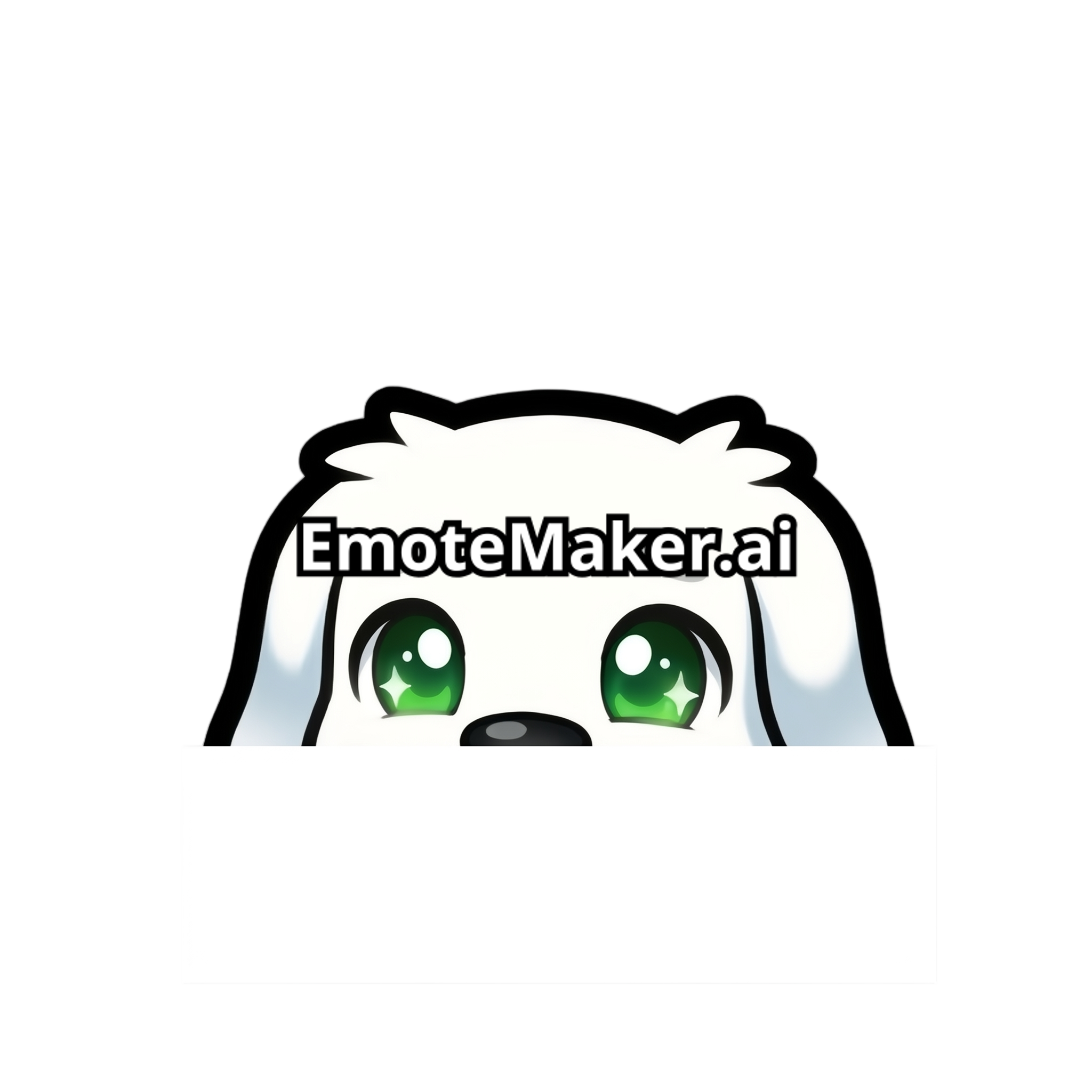 Change this emote to lurking and peeking from behind a wall or object with only eyes and top of head visible, with big curious watching eyes. Keep the exact same character design, outfit, colors, and art style.