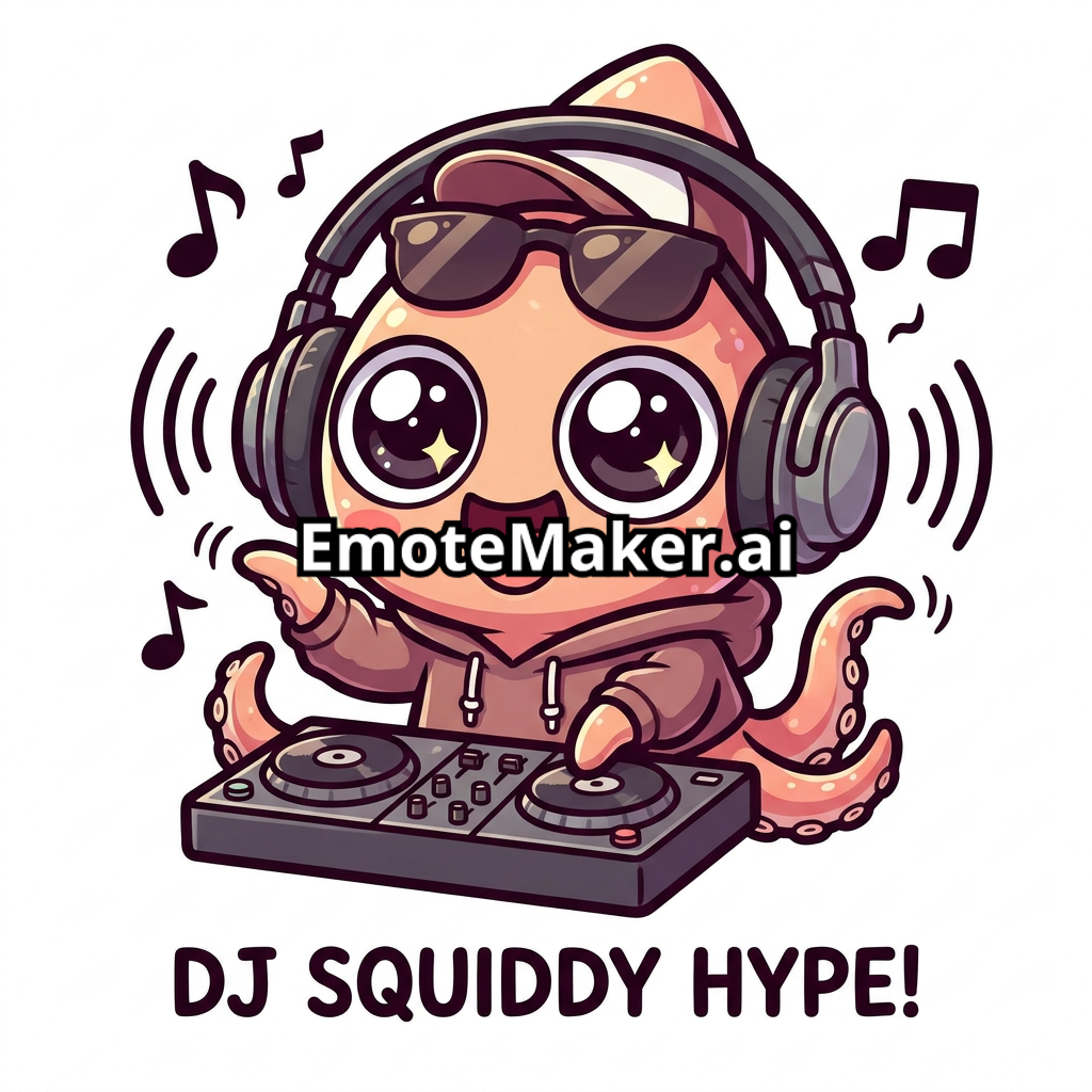 DJ SQUIDDY ANIMATED EMOTE WITH A SQUID PICTURE