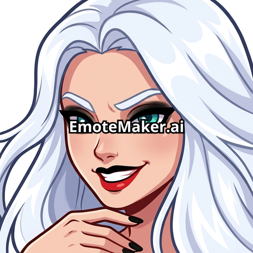 NP  The Leader.  she has long Diamond white hair, and her skin tone is lighter.  and  she has Black up lips and Red down lips, black eyeshadow, eyes color is Blue Green. and she has black eyeshadow, and Black nails. and her eyebrow is white. No piercings and No tail ring and No earring.