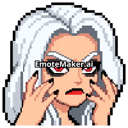 NP  The Leader.  she has long Diamond white hair, and her skin tone is lighter.  and  she has Black up lips and Red down lips, black eyeshadow, eyes color is Red. and she has black eyeshadow, and Black nails. and her eyebrow is white. No piercings and No tail ring and No earring.