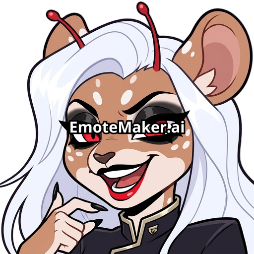 Martian Mice Form. NP. The Leader. she has long Diamond white hair. Fur: Light brown with delicate white spots. her eye color is Red, and she has Black up lips and Red down lips, and two red antenna on head, black eyeshadow, and Black nails. No piercings and No tail ring and No earring.