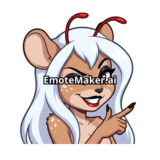 Martian Mice Form. NP. The Leader. she has long Diamond white hair. Fur: Light brown with delicate white spots. her eye color is Red, and she has Black up lips and Red down lips, and two red antenna on head, black eyeshadow, and Black nails. No piercings and No tail ring and No earring. (style 1993 - 1996)