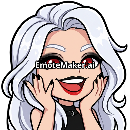 NP. she has long Diamond white hair, and her skin tone is lighter. and she has Black up lips and Red down lips, black eyeshadow, eyes color is Red. and she has black eyeshadow, and Black nails. and her eyebrow is white. No piercings and No tail ring and No earring.