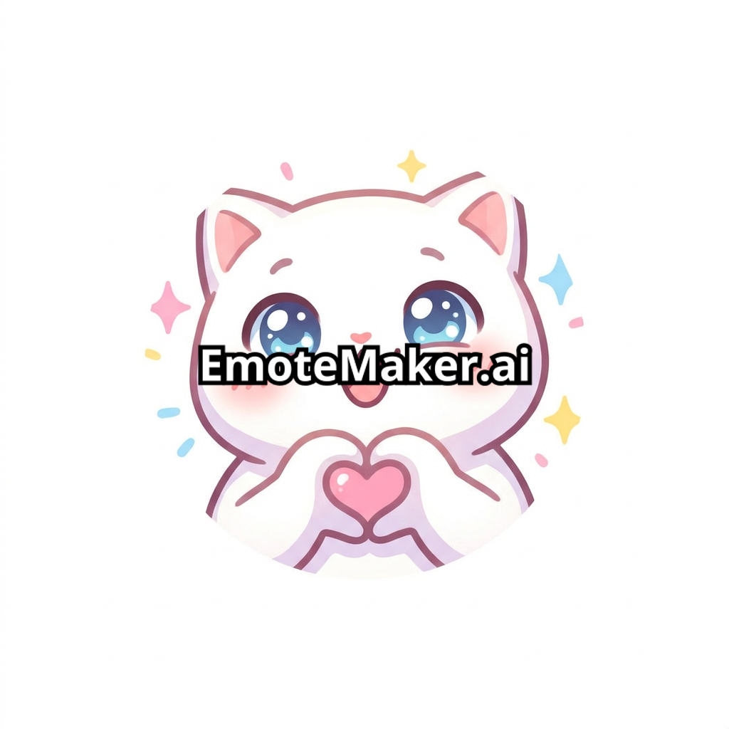 white cat doing heart with a big cheerful smile and bright sparkling eyes