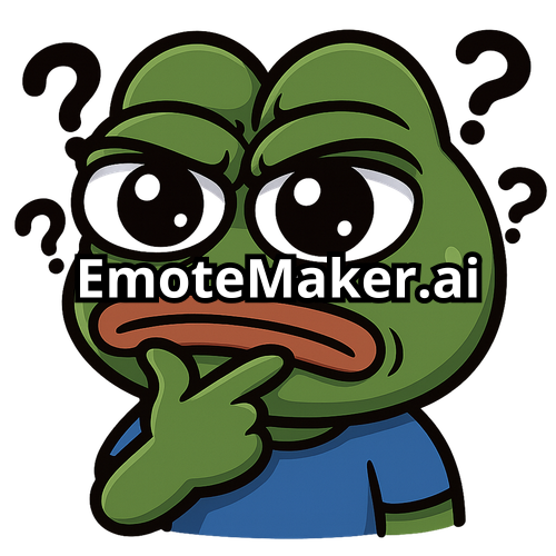 Pepe rubbing his chin with a furrowed brow and question marks.
